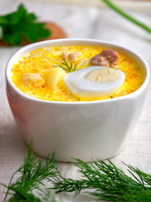 Сирний суп з плавленими сирками